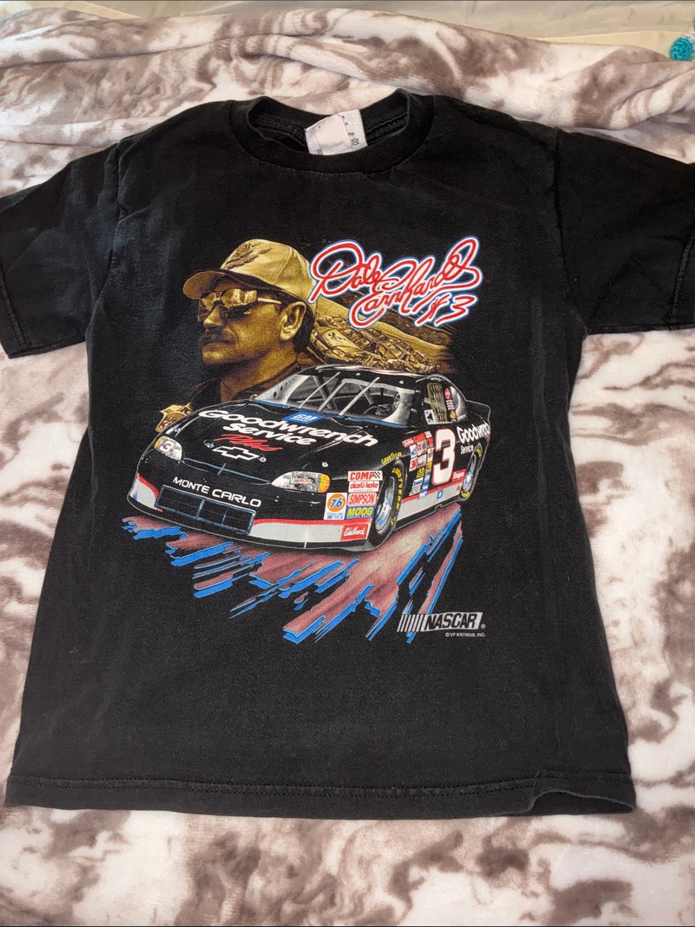 Chaser Black NASCAR Graphic Tee with Multi-Color Racing Print